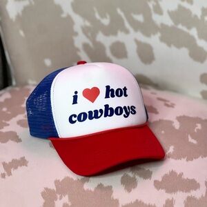 I heart hot cowboys snap back